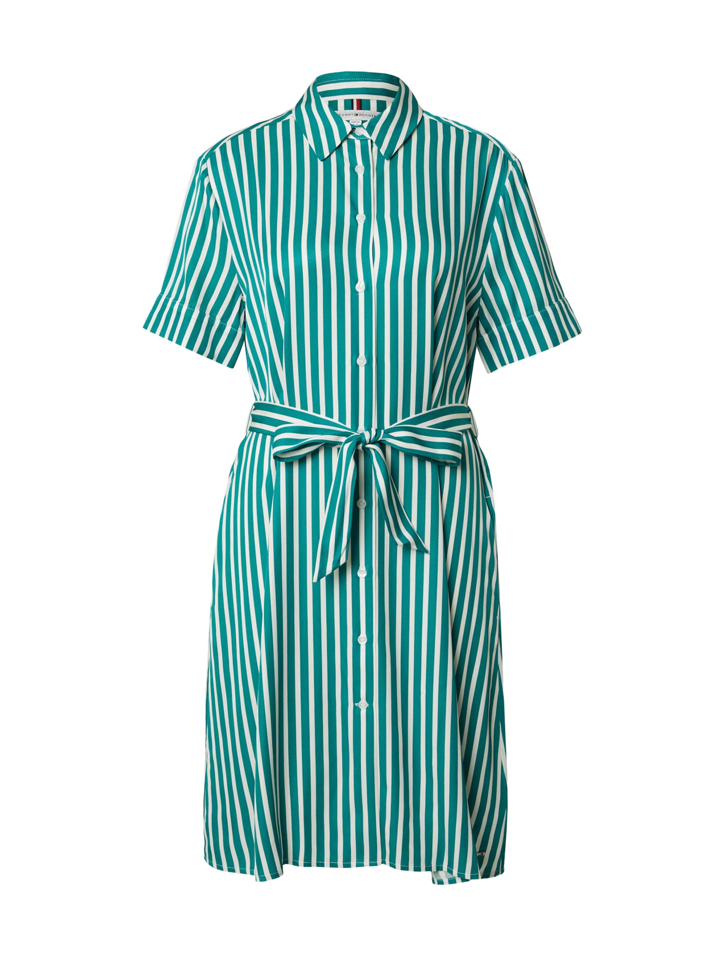 Tommy hilfiger kleid grün weiß gestreift Clearance